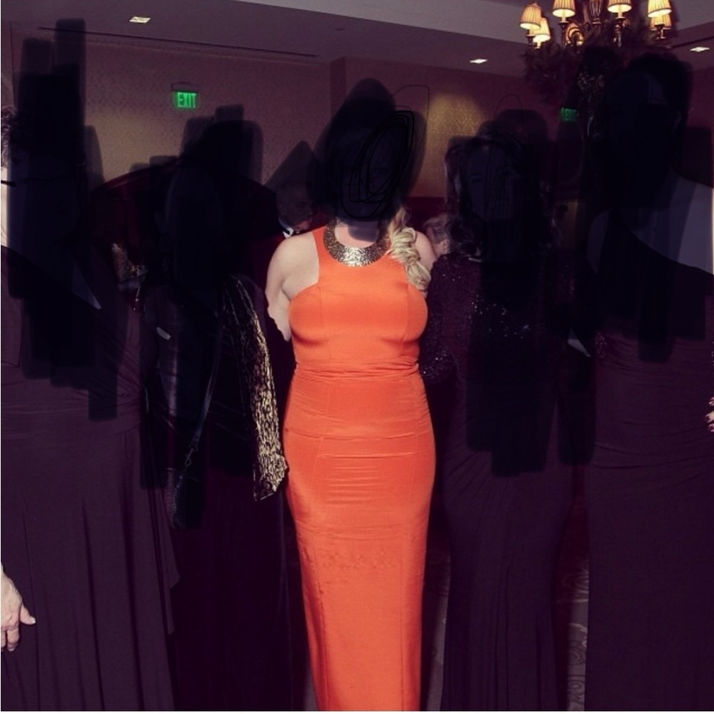 Nicole Miller Vibrant Orange Dress